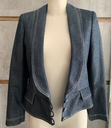 Sandra Gronemeyer Jeans Jacke Blazer Glitzer Braut Gr.38 S M