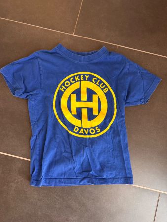 T-Shirt Kinder Hockey Club Davos blau Grösse 4-6