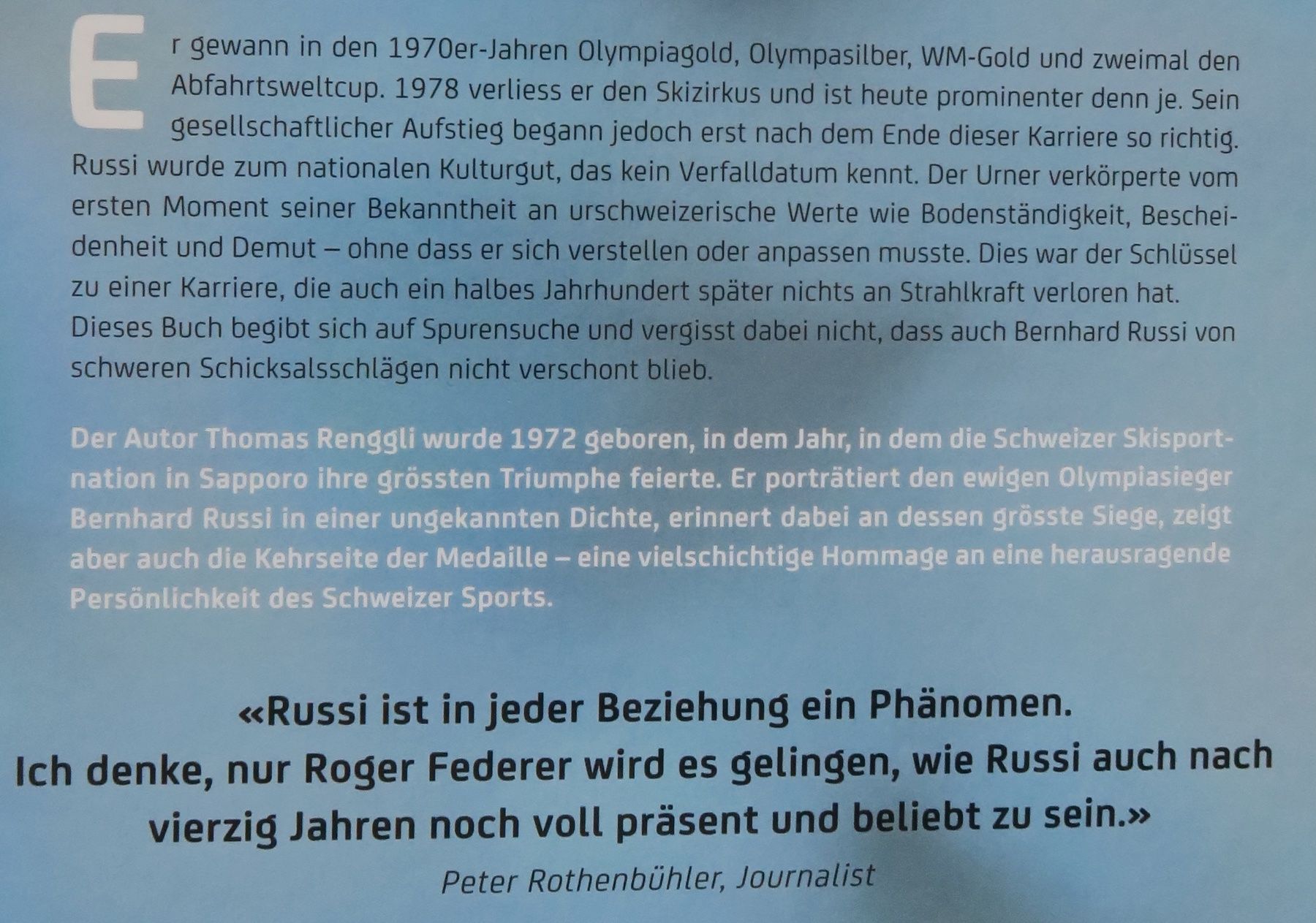 Libri: Bernhard Russi - Biographie – Usato da Seuzach venduto da Knucklehead1200 2