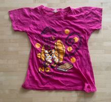 Pinkes Kinder T-Shirt "No Monkey Business" Grösse 128