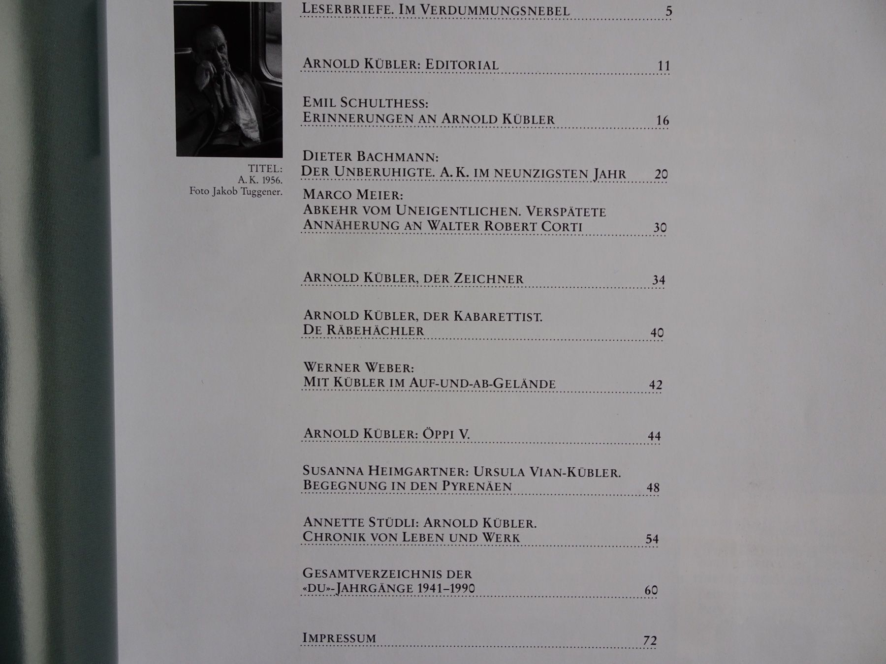 Libri: Arnold KUEBLER - Hommage - DU – Usato da Basel venduto da Kornblumen 1
