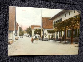 Dorfpartie Seon um 1920 farbig