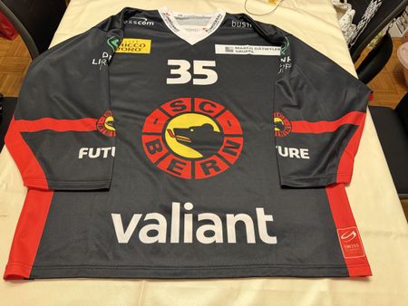 SC Bern Gameworntrikot Junioren Nummer 35 Grösse XL