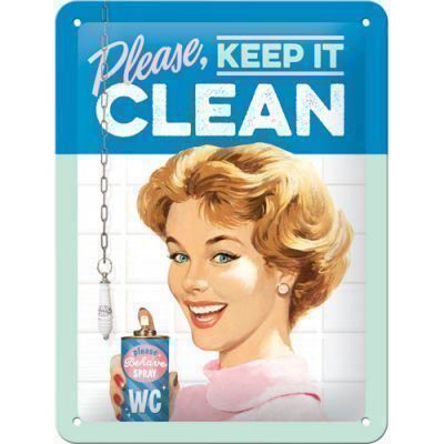 Insegne: Blechschild 3D-PLEASE KEEP CLEAN - 15 X 20 CM – Nuovo e nell'imballaggio originale da Rupperswil venduto da big-one-sale