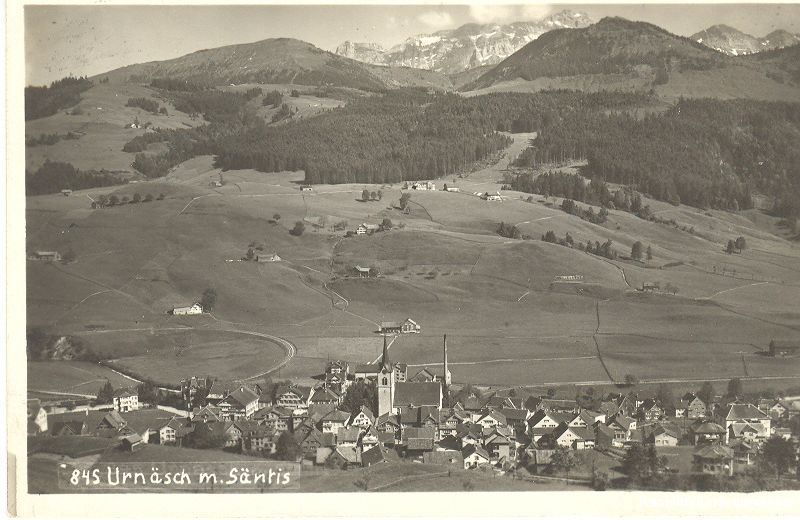 Cartoline postali: Urnäsch - mit Säntis + ca. 1930 TOP – Usato da Emmenbrücke venduto da teestube