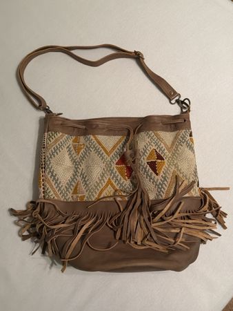 Vintage Ledertasche mit Fransen