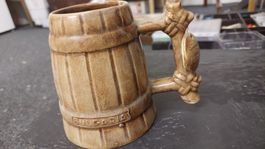 steingut Bierkrug/Keramik Bierkrug,spezielles Stück ausSamml