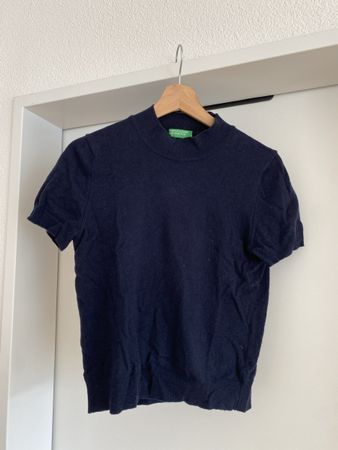 Strickpullover United Colors of Benetton blau kurzarm