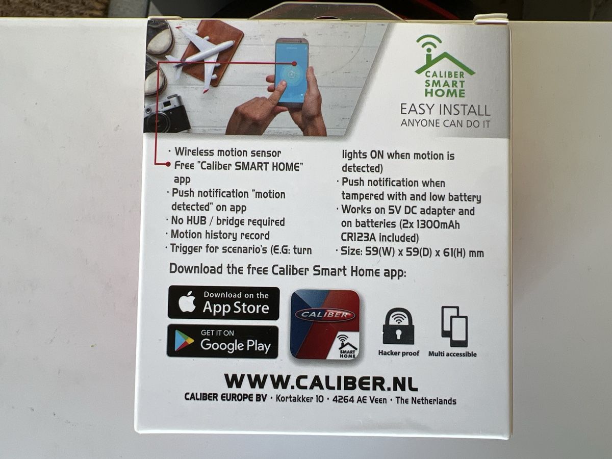 Schalter: Caliber Smart Home WiFi Motion Sensor, Free App, NEW! – Neu (gemäss Beschreibung) aus Mülligen von vagos85 1