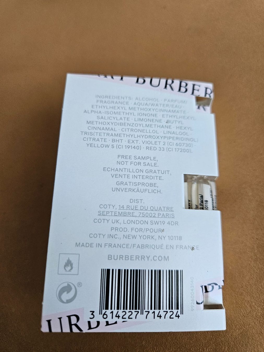 Burberry Parfum & Eau de Toilette: BURBERRY - HER - EAU DE PARFUM - 1.5ML – Neu und originalverpackt aus Aesch BL von Chrutli1 1