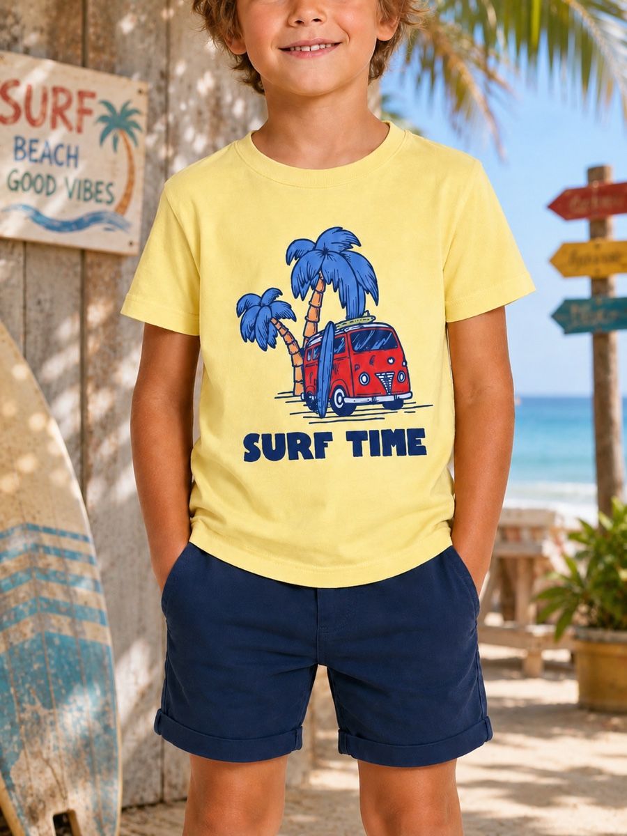 Camicie, T-shirt & Polo: T-SHIRT ENFANT SURF TIME – Nuovo (secondo la descrizione) da Lausanne venduto da mar_6snp