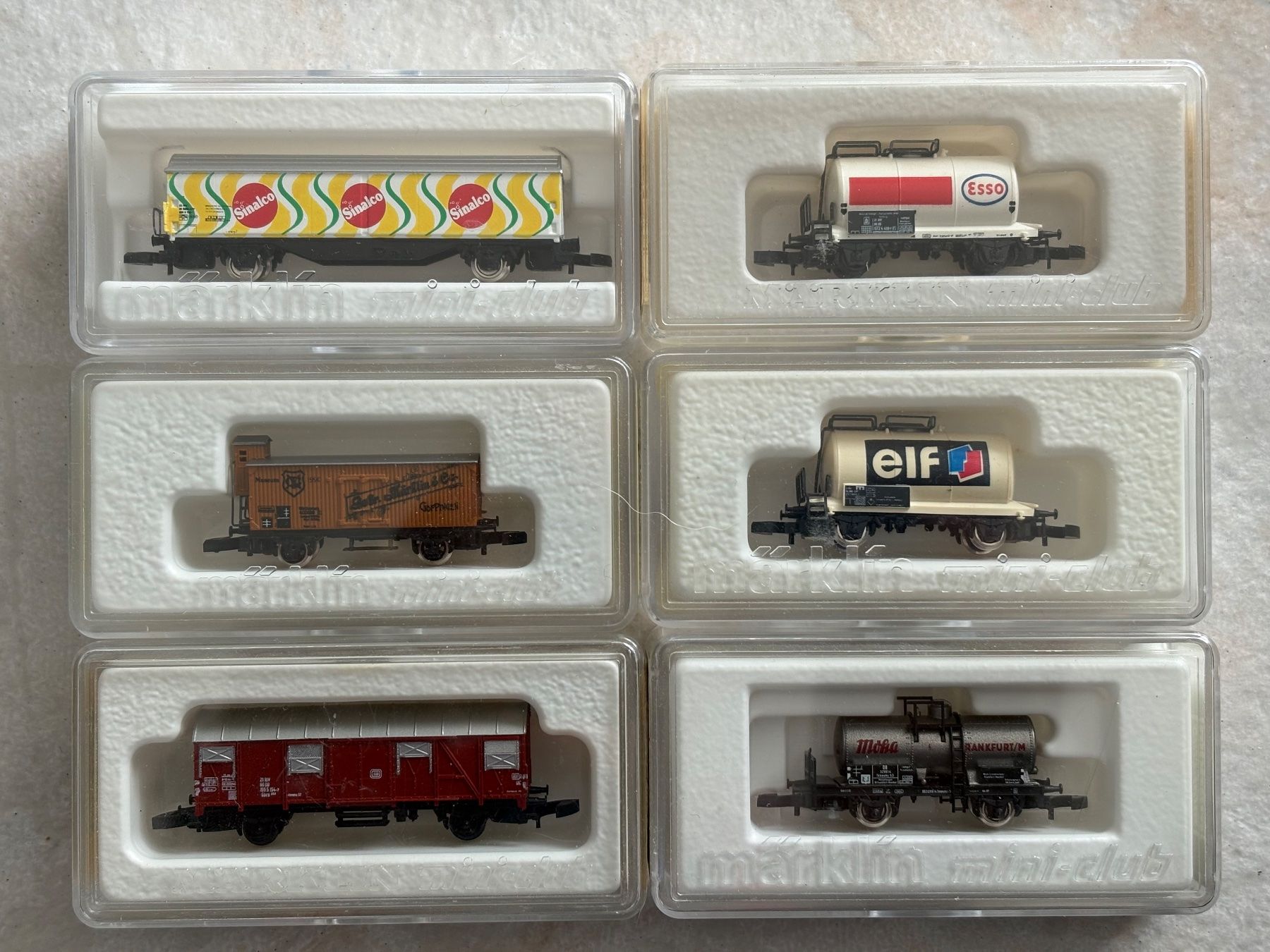 Märklin Modellini di ferrovie: 6x Marklin Z Guterwagen – Nuovo (secondo la descrizione) da Hauterive NE venduto da eriamch