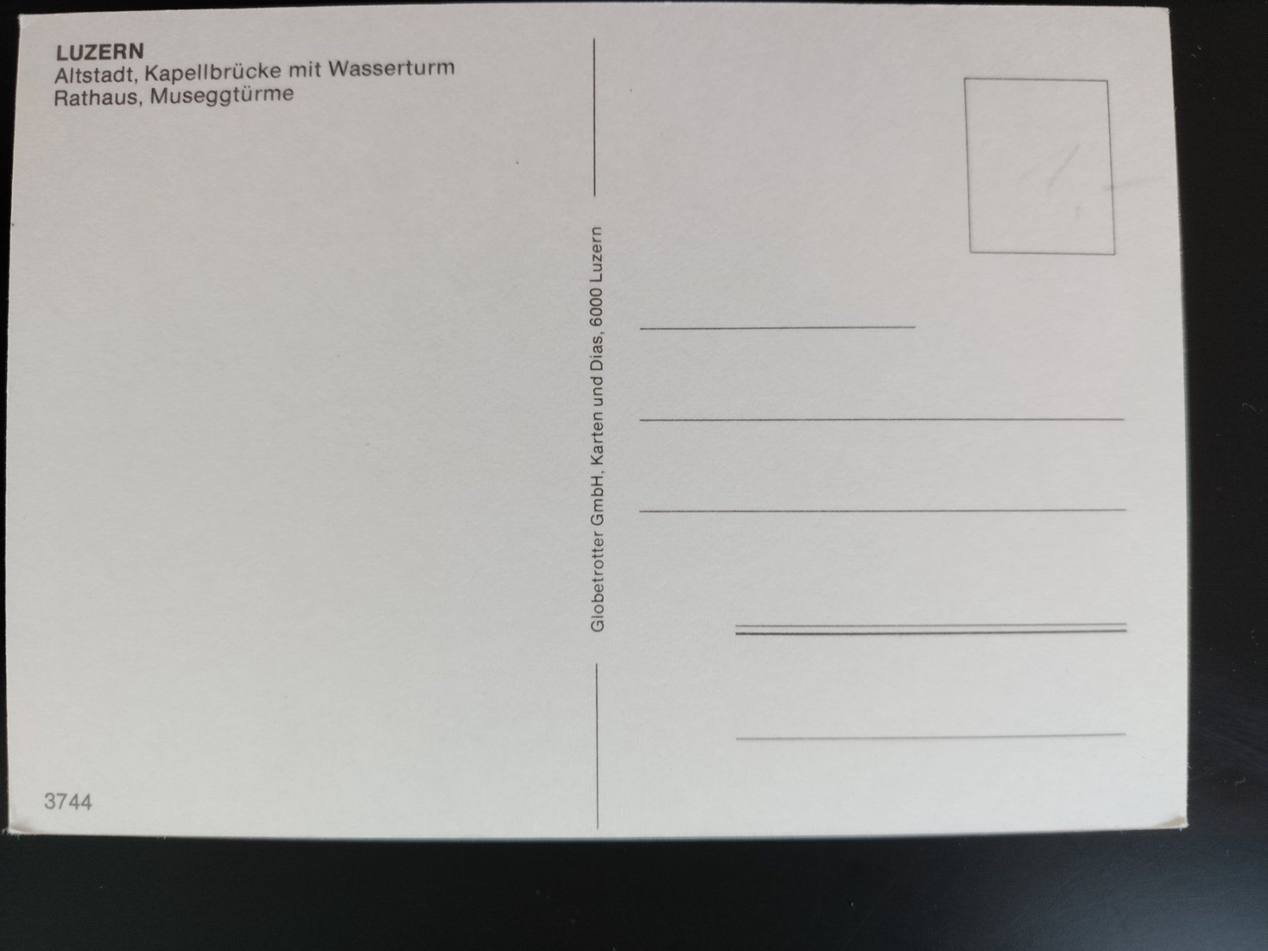 Cartoline postali: Luzern - Kapellbrücke & Wasserturm – Usato da Ohmstal venduto da Lebensfreude05 1