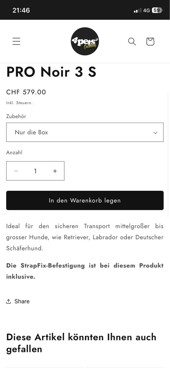 4pets Käfige, Transport & Sicherheit: 4pets Pro Noir 3 S Hundebox – Neu (gemäss Beschreibung) aus Dietlikon von Luna77 8