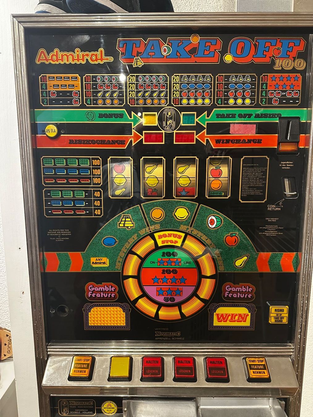 Slot Machine: Admiral Take OFF 100 – Difettoso da Buttikon SZ venduto da Luegsch_70