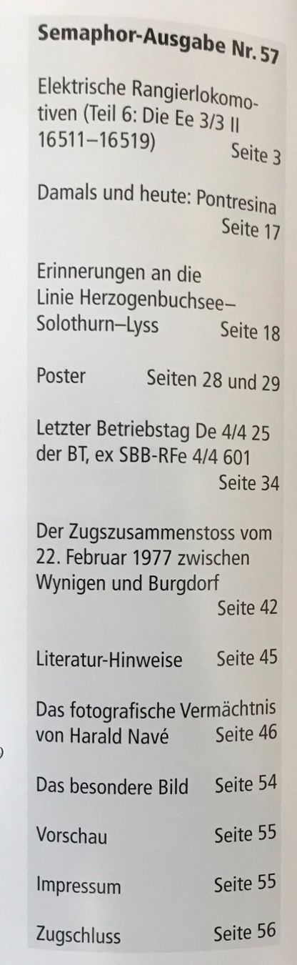 Riviste & Magazine: Semaphor, Klassiker der Eisenbahn, 57 Frühling 2018 – Usato da Köniz venduto da vasco013 1