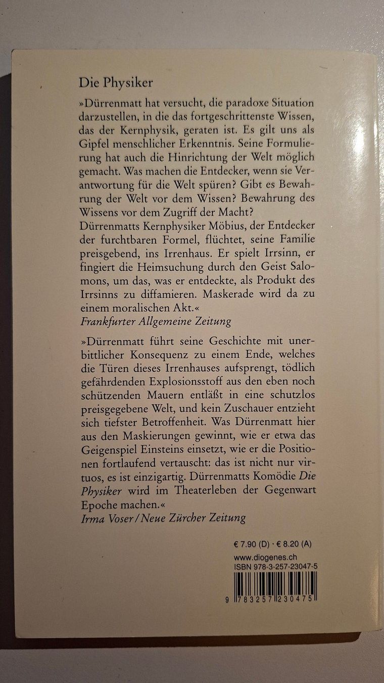 Libri: Dürrenmatt "Die Physiker" - Komödie – Usato da Dietikon venduto da Buchantiqdietikon 1