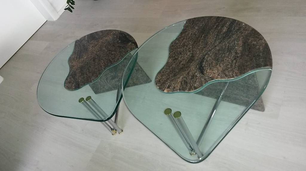 Tische: Salontisch Granit Paradiso Glas – Gebraucht aus Istighofen von Ebi.88 3