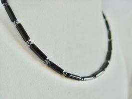 Kette aus Onyx Stabperlen