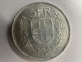 5 Fr. Silber Schweiz 1952