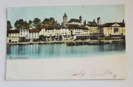 Ansichtskarte Rapperswil Schweiz mit Stempel und Marke alt