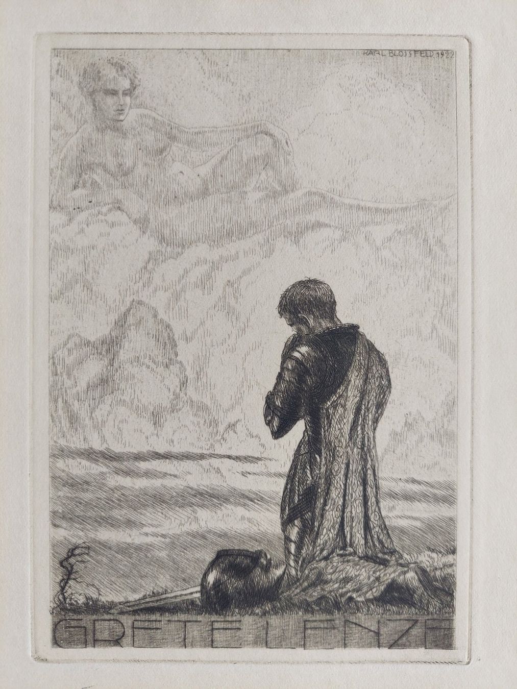 Gemälde: Exlibris Karl Blossfeld - Original Radierung Erotik – Gebraucht aus Obfelden von Exlibris-Art