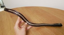 Dyon Stirnriemen Swarovski V-Shaped NEC geschwungen braun