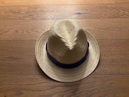 Strohhut Sommerhut Beige/Blau Gr. 57 Top Zustand!