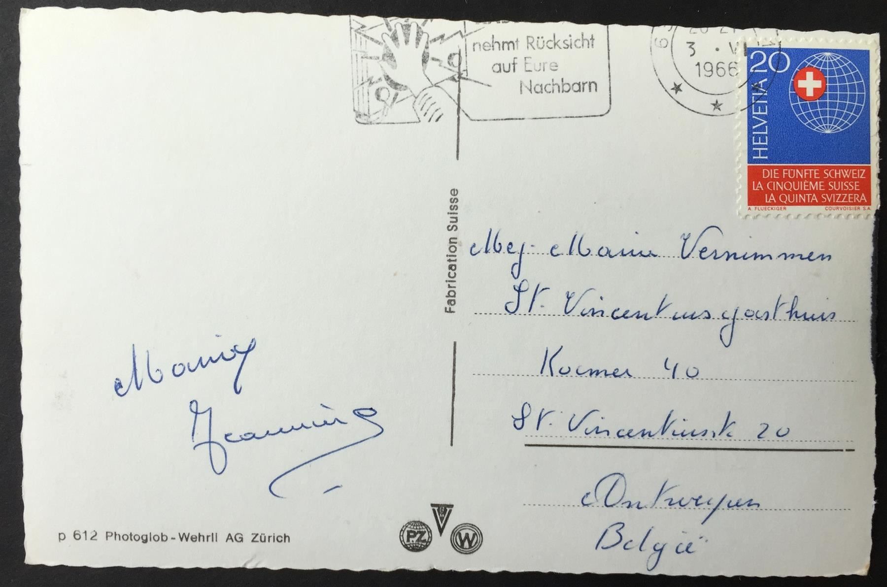 Ansichtskarten: ZUG Nr. 612 – Gebraucht aus Jona von philajona 1