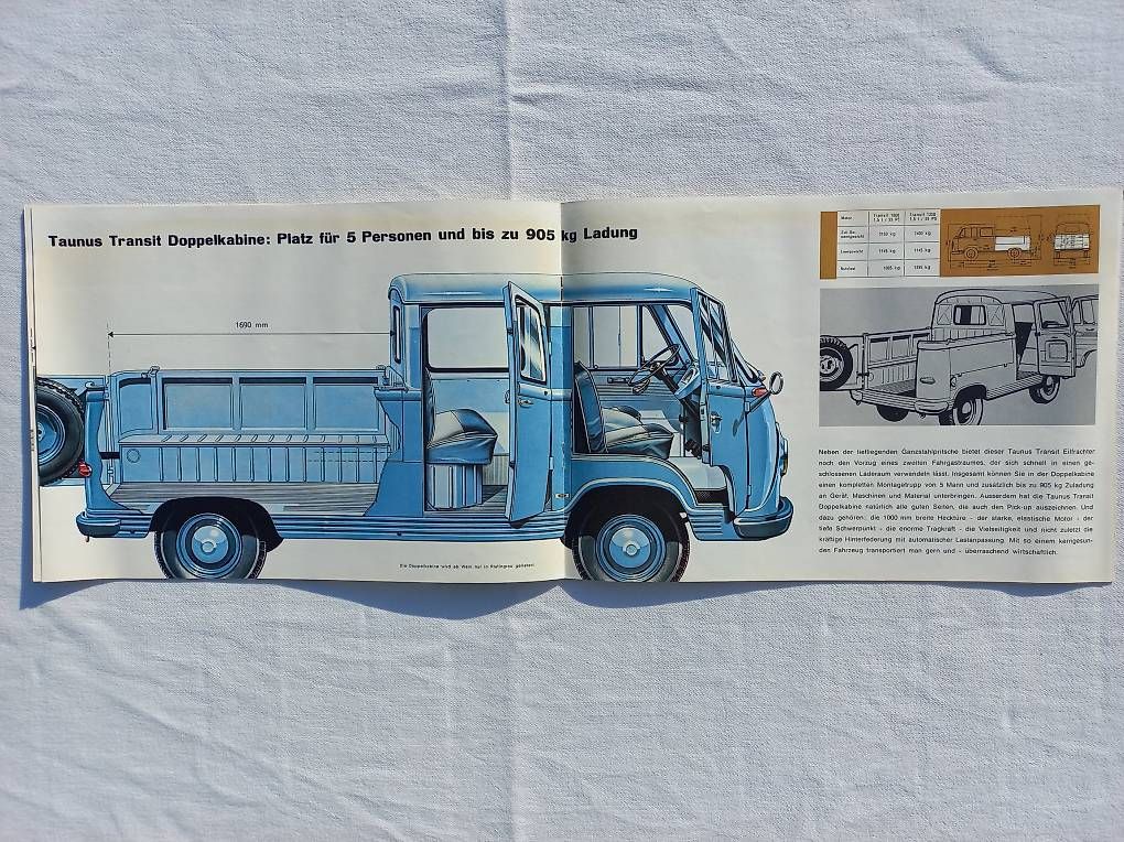 Dokumente: Ford Taunus Transit / Original Prospekt – Gebraucht aus Frauenkappelen von Chruetzhubel 2