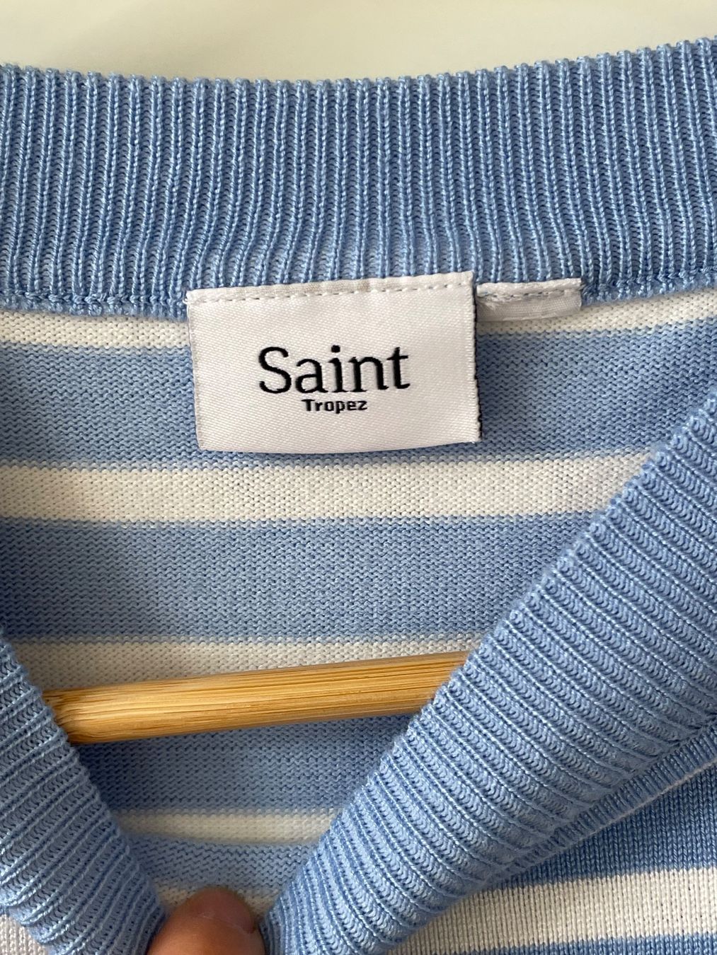 T-shirt: Saint Tropez Mila Strickshirt gestreift mit Puffärmeln Gr. M – Usato da Neukirch an der Thur venduto da bee88 1