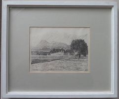 Lithografie Original Werner Sommer Lägeren abzugeben