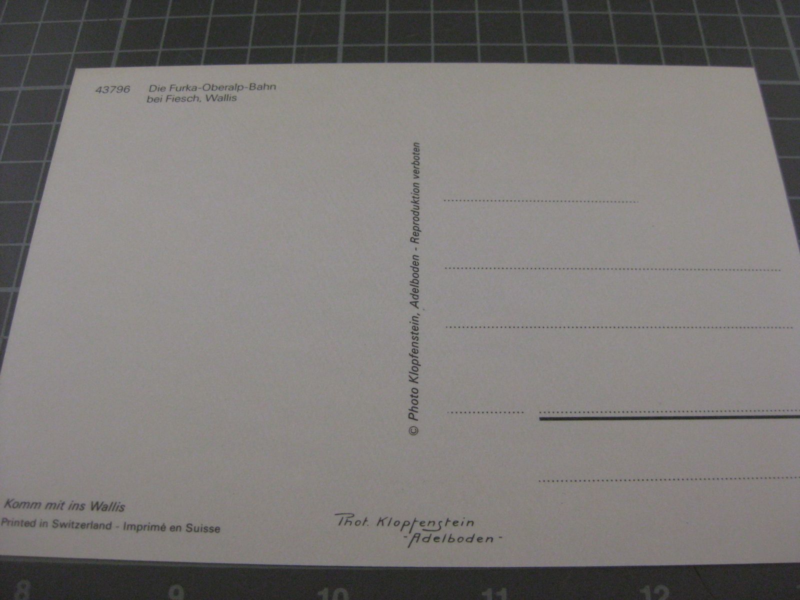 Cartoline postali: AK Fiesch mit Zug – Usato da Malters venduto da Marosko 1