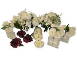 Künstlichen Blumenarrangements und einzelne Blüten