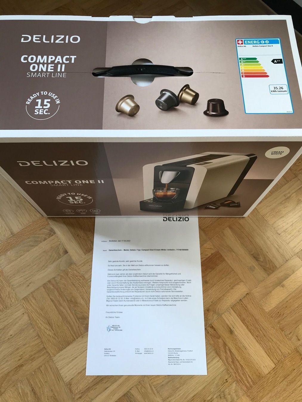 Delizio Kaffeemaschinen & Espressomaschinen: Delizio Kaffeemaschine Compact One II – Neu und originalverpackt aus stäfa von brandy66