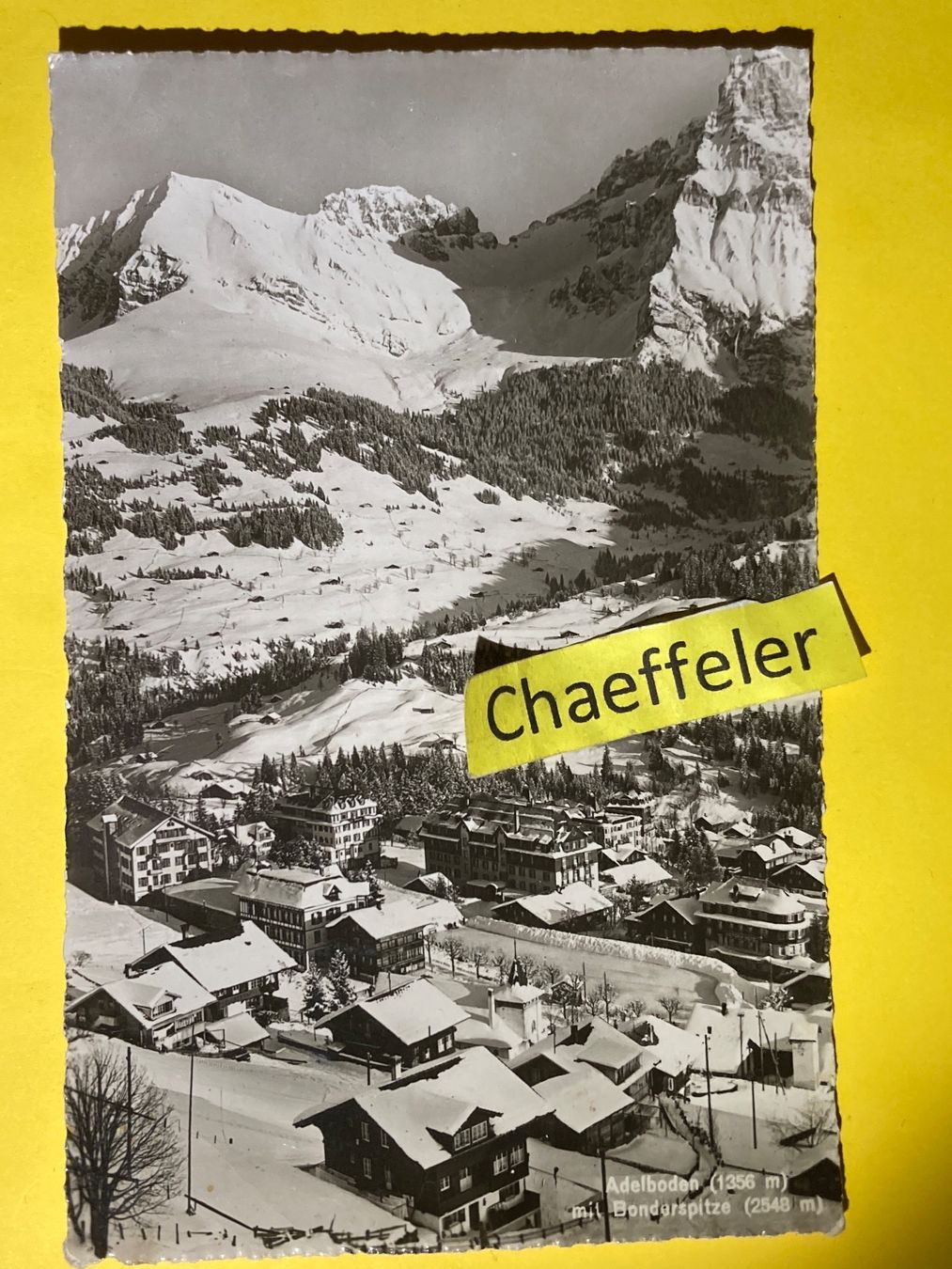 Cartoline postali: Adelboden mit Bondurspitze – Usato da Zürich venduto da Chaeffeler
