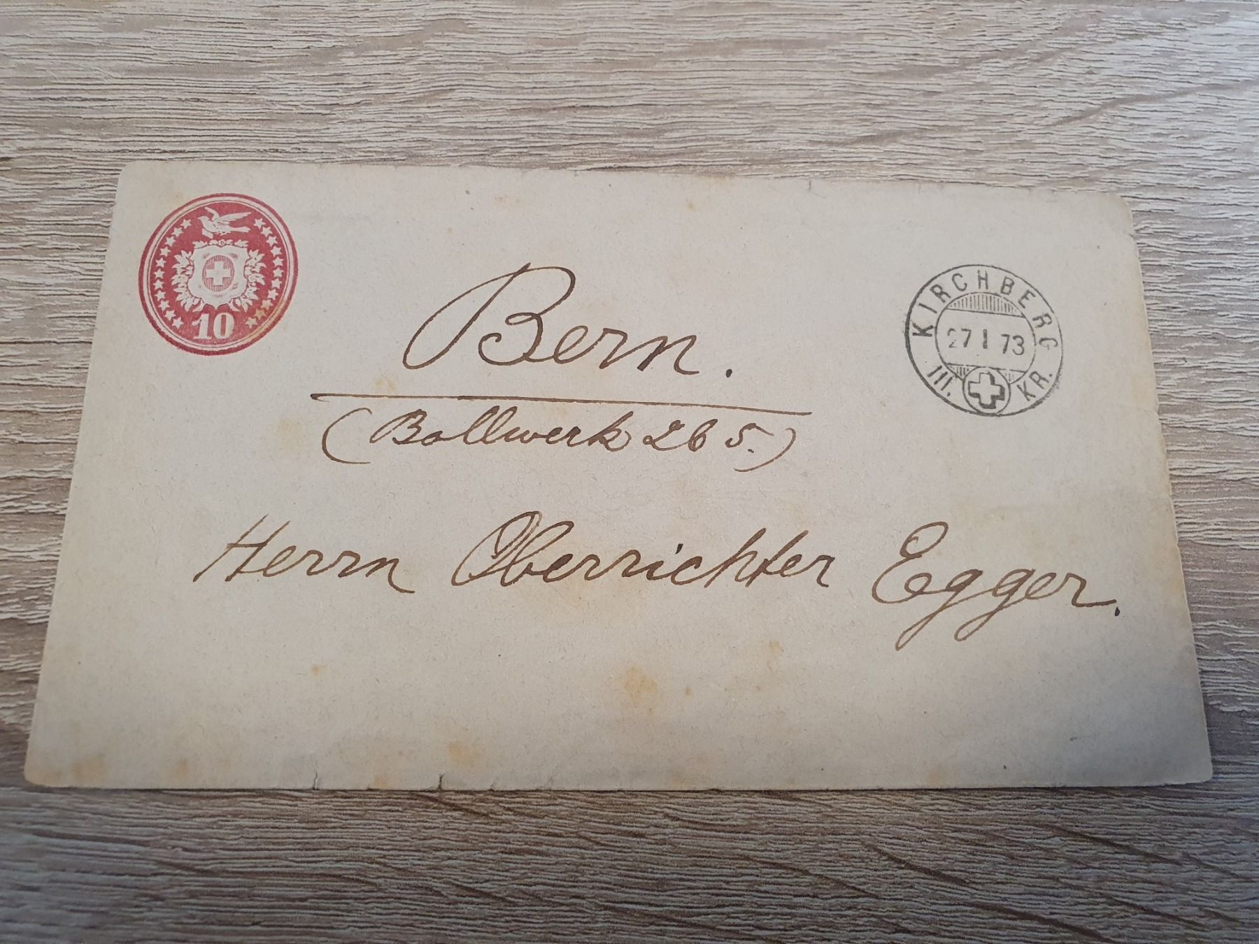 Tutti i francobolli: 10rp Tübli Kirchberg – Usato da Balgach venduto da SIMEON27