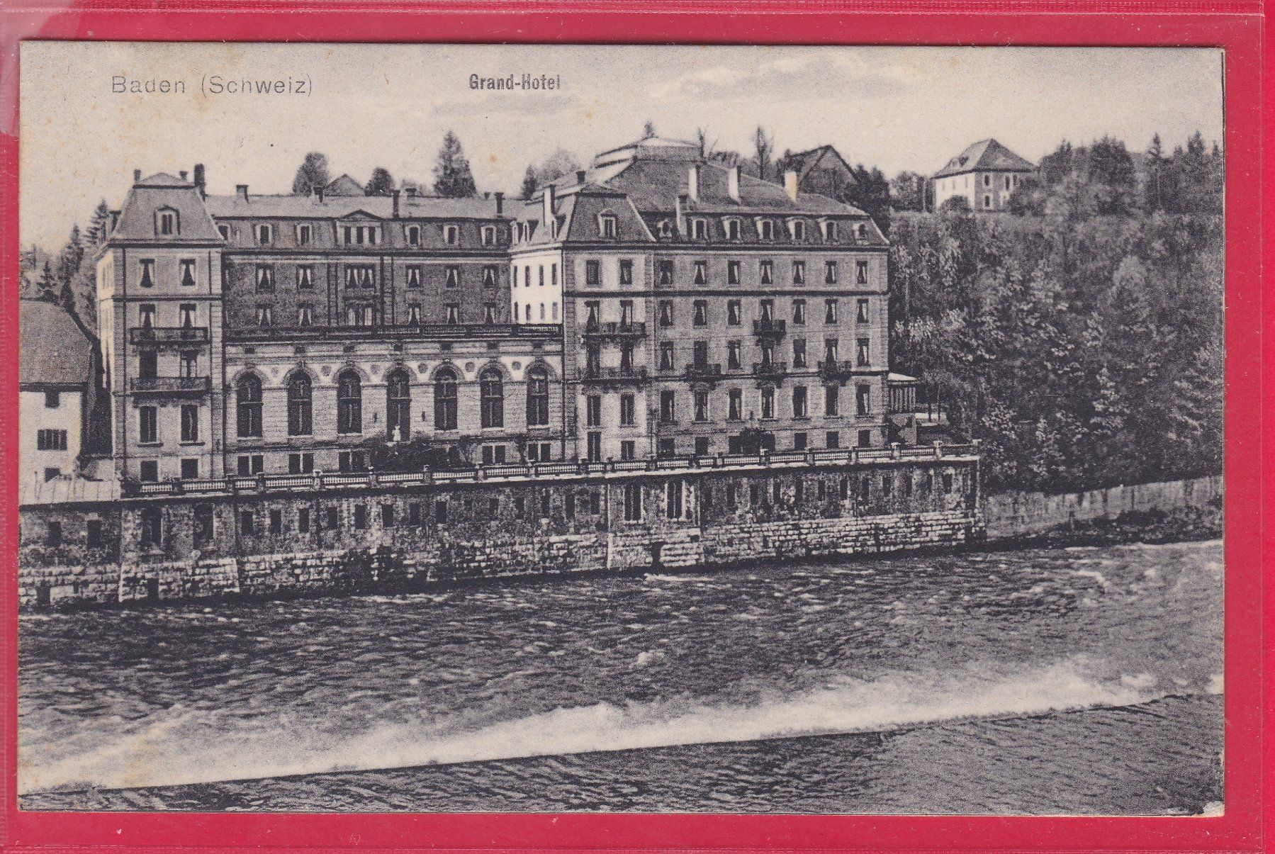 Cartoline postali: BADEN, GRAND HOTEL, 13.4.1934 – Usato da Oberrieden venduto da Gebirgsstelze