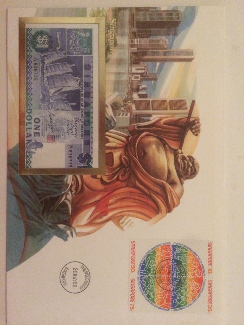 Banconote: Banknotenbrief Singapore – Nuovo e nell'imballaggio originale da Muralto venduto da Alex1912