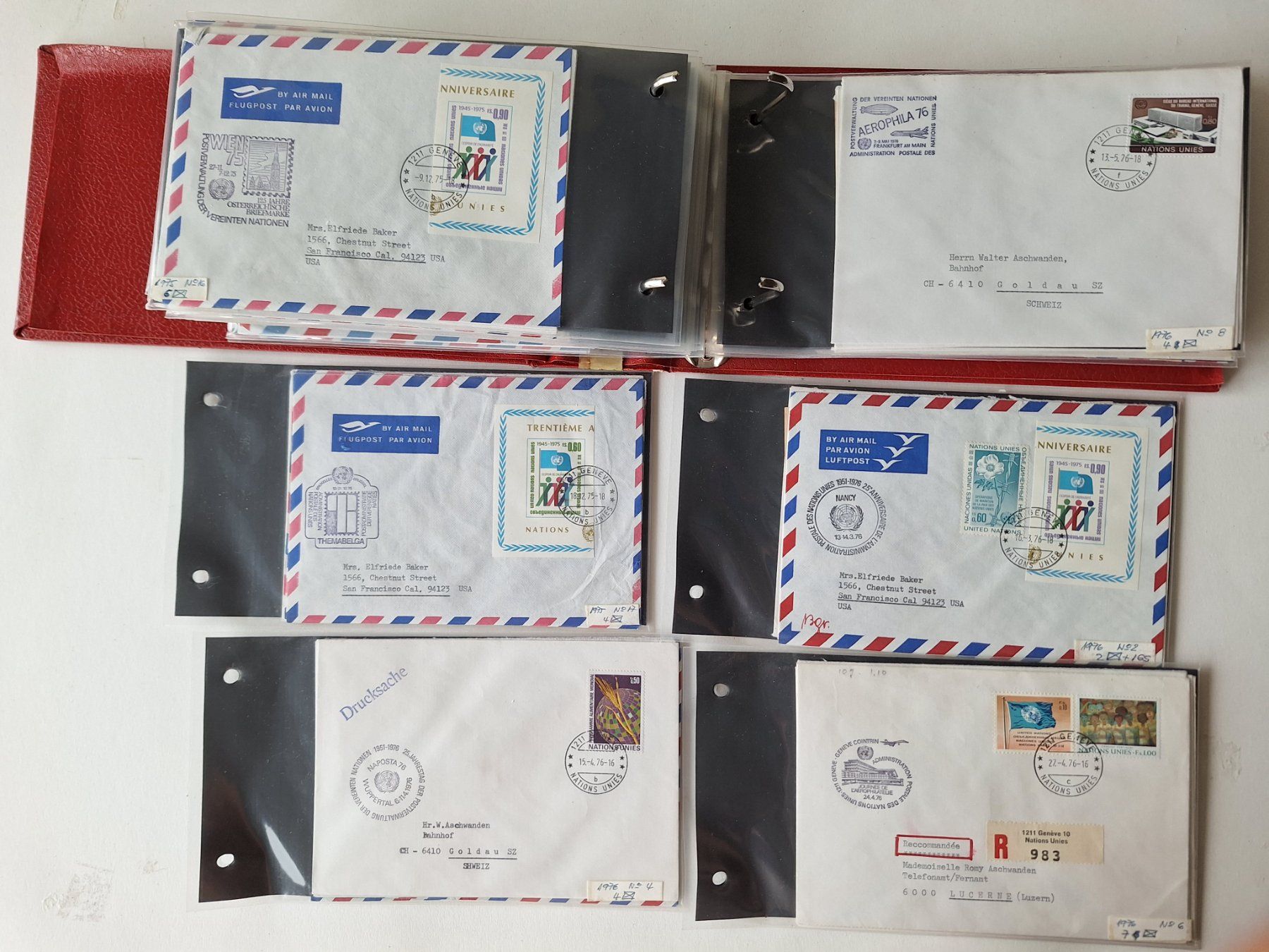 Tutti i francobolli: Ca. 90 Briefe UNO Wien mit Sonderstempel – Usato da Zürich venduto da t24_de 2