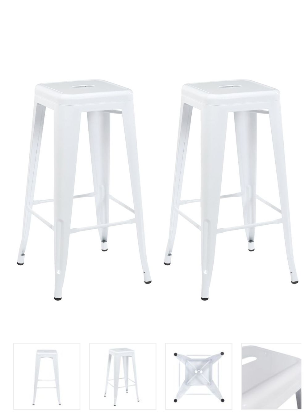 Hocker: Ensemble de 2 tabourets de bar blancs – Neu und originalverpackt aus Lausanne von Ptite_Dame 1
