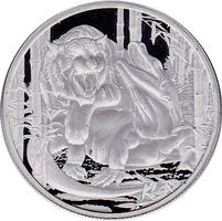 Niue 1 $ 2022 Komodowaran gegen Tiger - Räuber/Predators