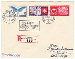 Lettre R. de Basel BPA A247 pour Zürich le 1.III.39