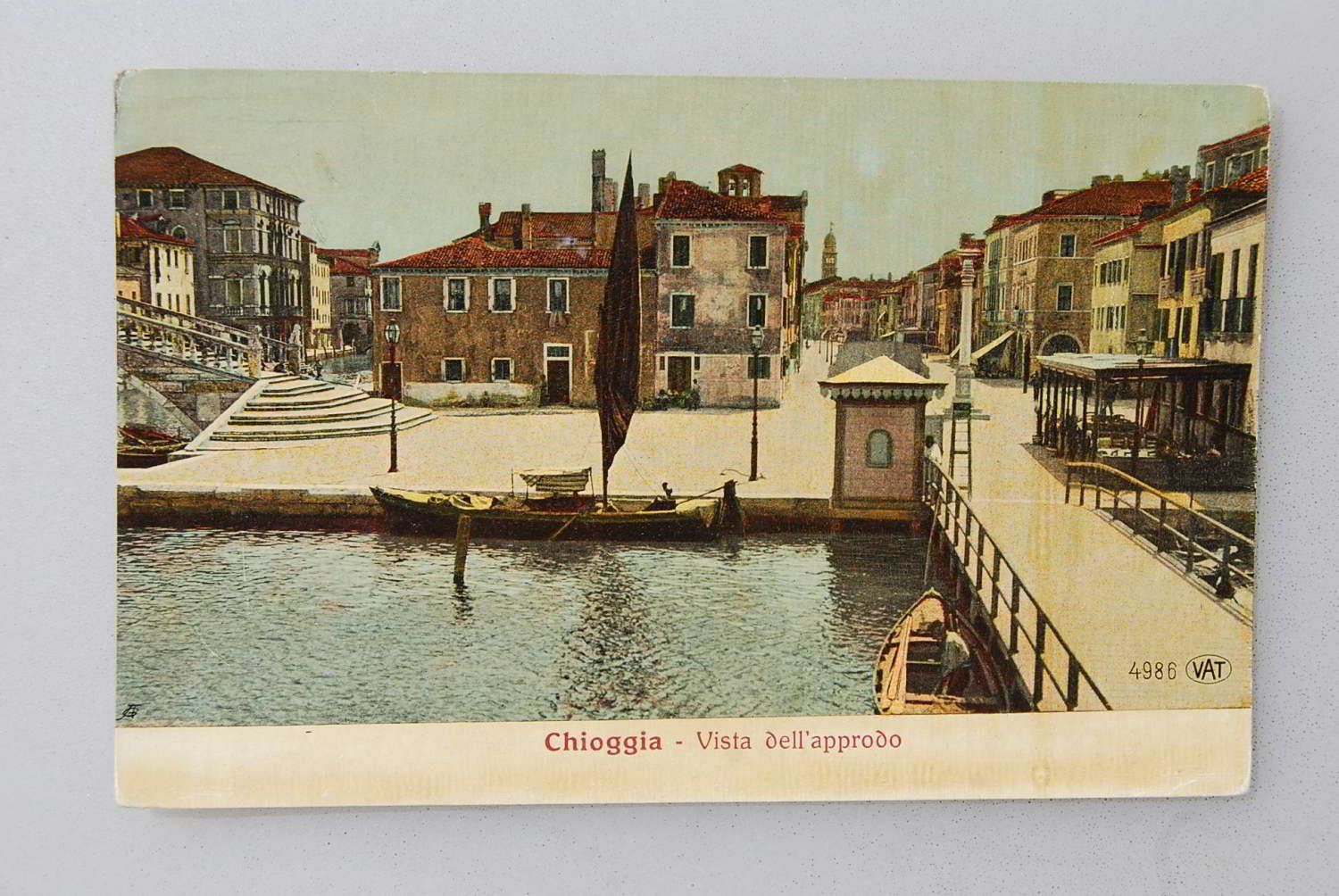 Cartoline postali: AK Chioggia - Vista dell'approdo – Usato da Rüfenacht BE venduto da Toro06