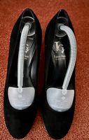 Elegante schwarze Damenpumps, Grösse 37.5, Made in Italy 