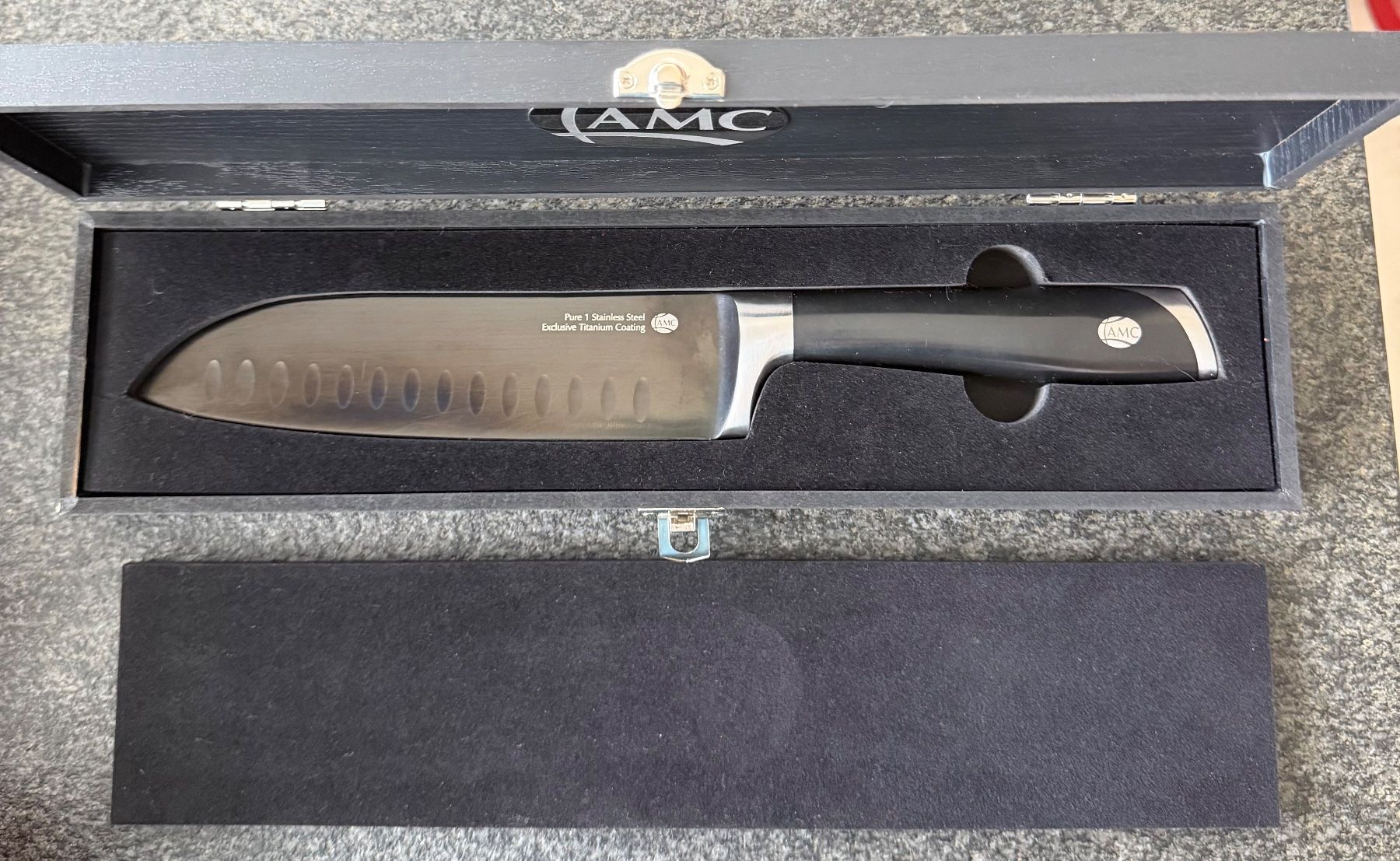 Küchenmesser: AMC Pure 1 Santoku Messer Titanium Edelstahl brandneu – Neu und originalverpackt aus Basel von Kanako 4