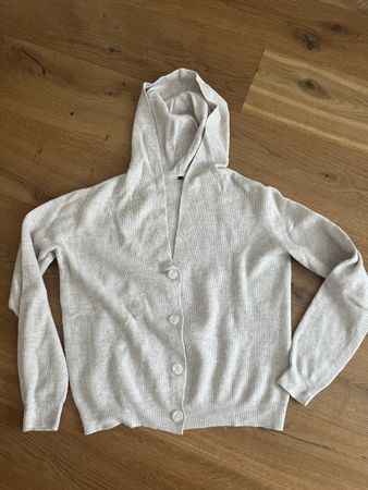 Hoodie Strickjacke, Cardigan Grösse M, Beige