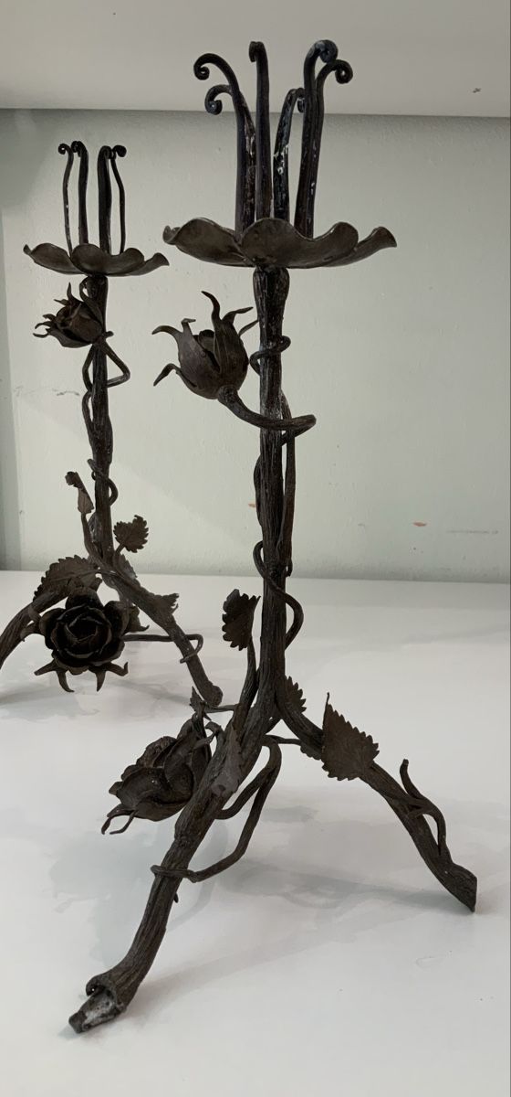 Kerzenständer: Paire de chandelier en fer forgé – Gebraucht aus rolle von Tontonjulot 1