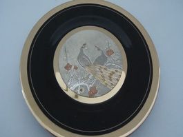 Chokin Kunst Japanische Wanddeko, Gold und Silber Intarsie