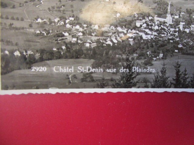 Cartoline postali: alte AK: Châtel-St-Denis - Aufnahme vom 3.10.1939 – Usato da Luzern venduto da Horoskop1 1
